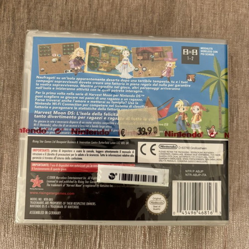 Harvest Moon Nintendo DS sealed game Red Stripe, new