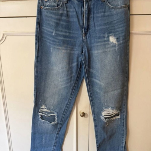 Tally Weijl blue jeans used with knee rips size M 38 10