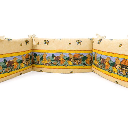 Handmade baby set bumper and mosquito net Bunny Farm new, vintage