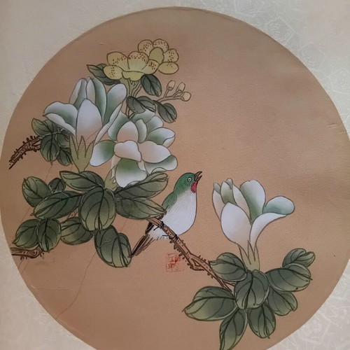 Authentic Chinese painting on silk like new