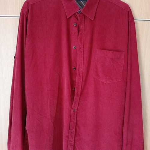 Zara shirt large red corduroy like new