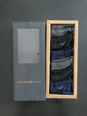 Emporio Armani socks new, pack of 6, black and grey