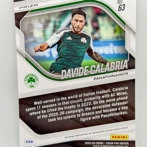 Panini FIFA Prizm 2025/26 Davide Calabria Mosaic Prizm Parallel card new