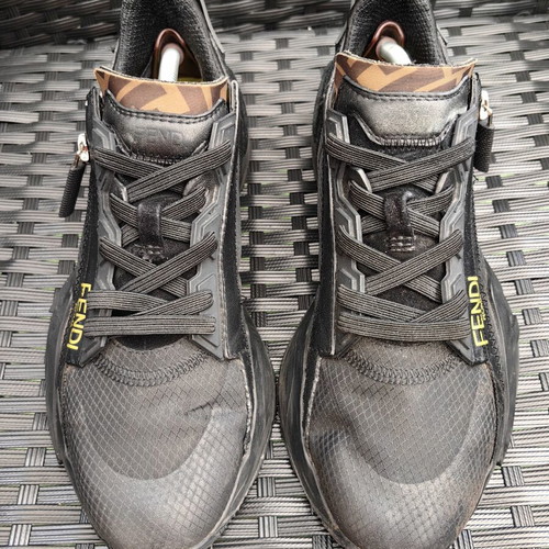 Fendi sneakers used, size 39, black