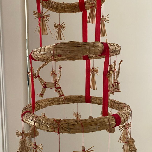 Swedish vintage folk art Christmas straw decoration