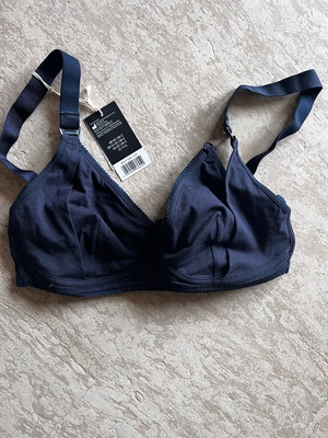 Bra 80C new, cotton navy blue