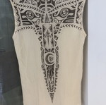 Uno Due Tre Unisex Tribal Mesh Sleeveless Top Small, like new