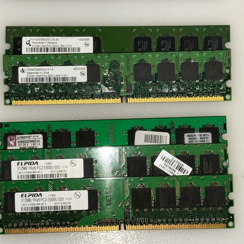 SDRAM DDR1 DDR2 memories used, pack of 20 pieces