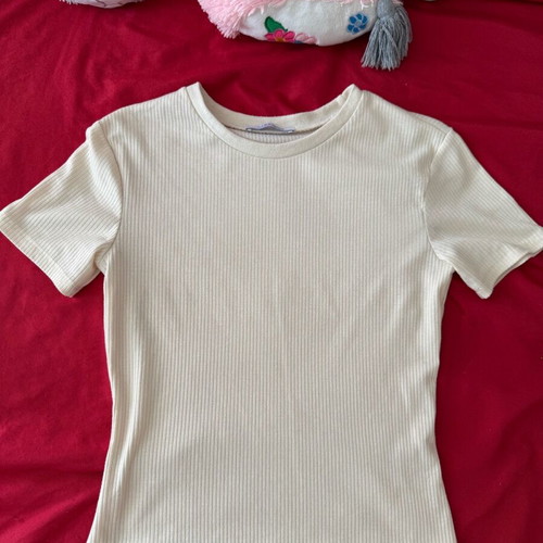 Zara beige blouse used, size S