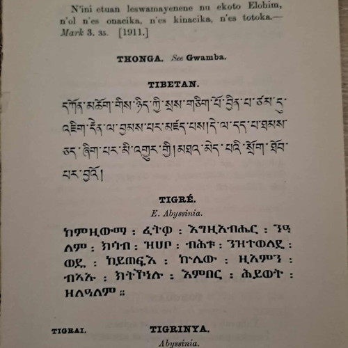 The Gospel in Many Tongues used book, 1912, Greek included