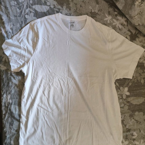 J.CREW men's white t-shirt new, size Large