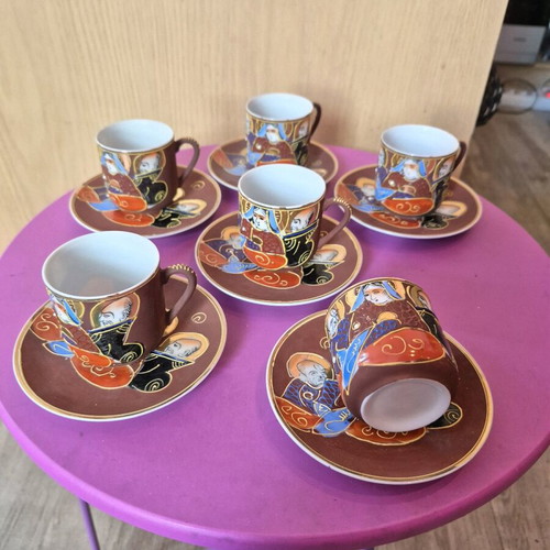 Satsuma Geisha Dragonware Moriage Tea Set 12 Pieces Like New