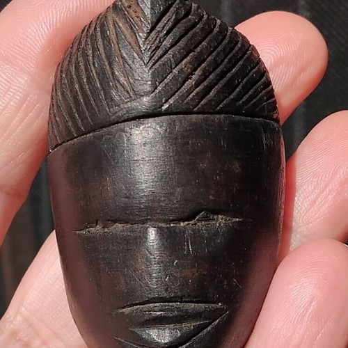 Vintage African Ebony Pendant Mask circa 1980-1990, like new