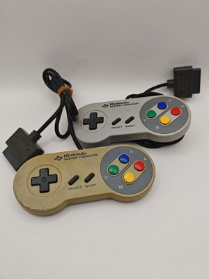 Super Famicom controllers used, pack of 2, compatible with Super Nintendo