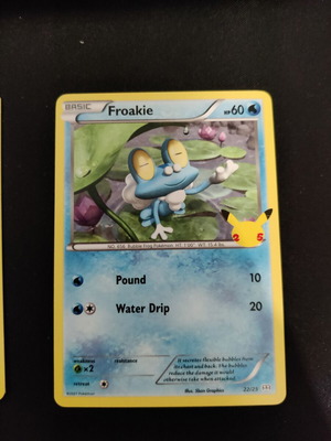 Pokemon Froakie Official 22/25 25th Anniversary McDonald's 2021 card new