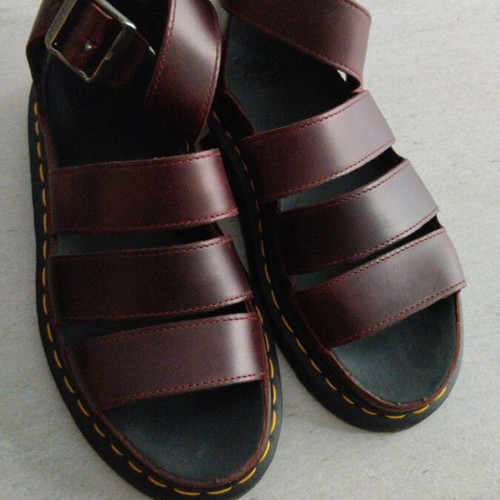 Dr. Martens women's burgundy sandals size 38 new