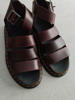 Dr. Martens women's burgundy sandals size 38 new