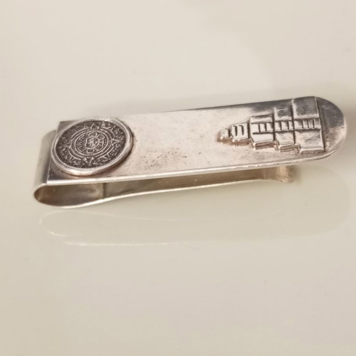 Silver 925 money clip used, 6cm length, 21.9g weight