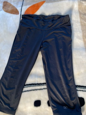 Capri elastic leggings L used with zip pocket black