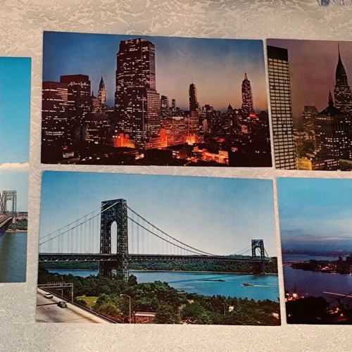 Postcards used, pack of 5, New York vintage 1960