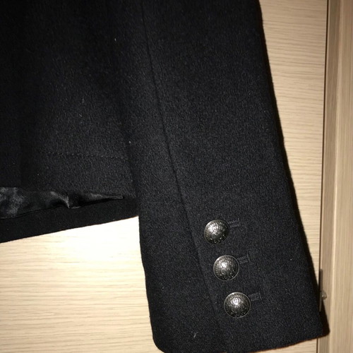 Wool jacket black like new with buttons