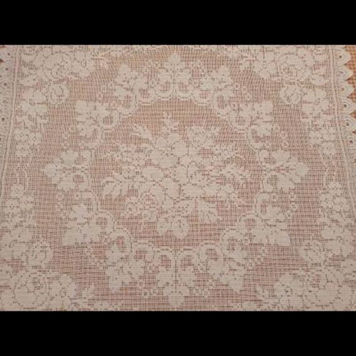 Knitted doily new for small table with crochet