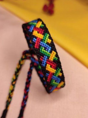 Handmade macrame bracelet made to order in color combination