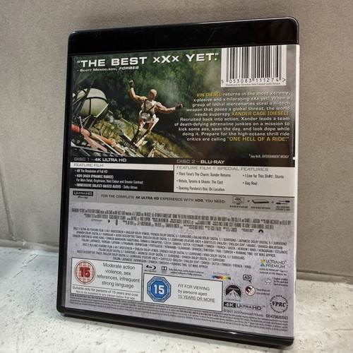 XXX Return of Xander Cage 4K UHD Blu-Ray like new with Greek subtitles