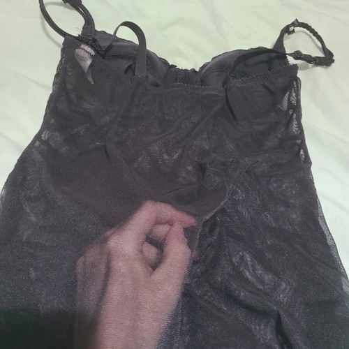 Vintage goth bustier corset like new, black, size 70B