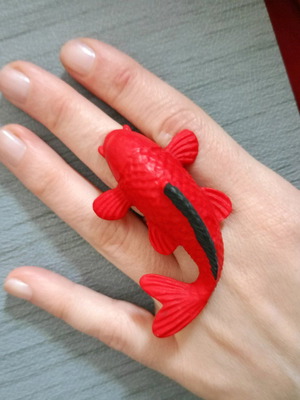 Statement δαχτυλίδι Vintage Atelier σαν καινούργιο, κόκκινο με αυξομείωση