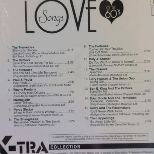 Love CD pack of four decades 50s, 60s, 70s, 80s like new