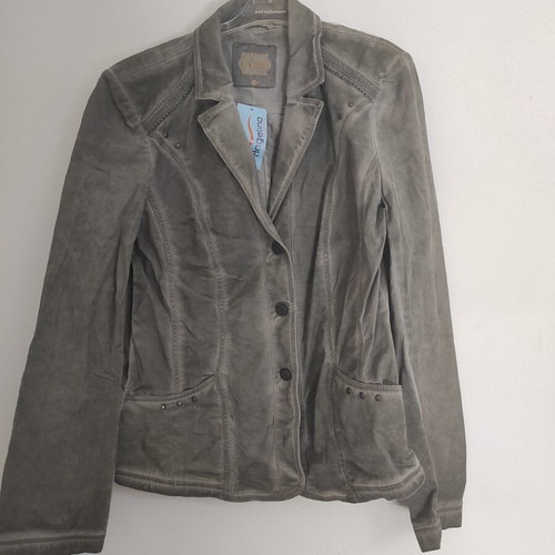 Women's gray jacket with vintage effect, new, size M