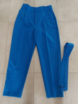 Zara fabric office trousers like new, blue, size L
