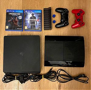 PlayStation 4 Slim 1ΤΒ + PlayStation 3 Super Slim 1ΤΒ + 2 Παιχνίδια PS4 + Καλώδια + Accessories