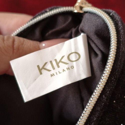 KIKO Milano velvet clutch with wrist strap, like new, black