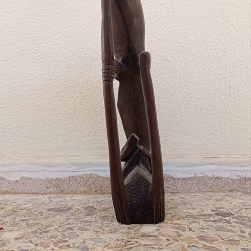 Wooden handmade figurine from South Africa, like new, 40 cm