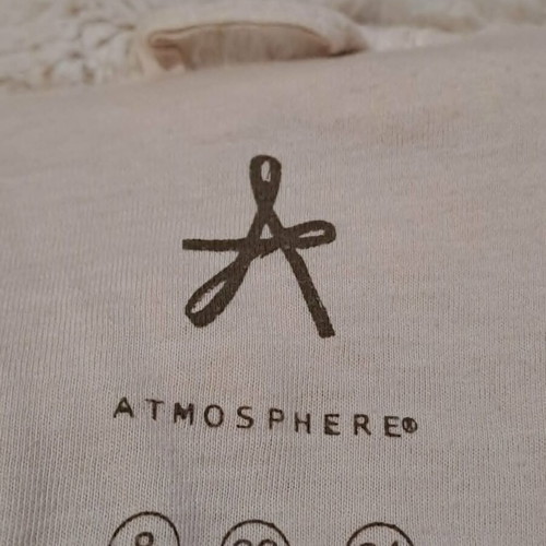 Atmosphere beige fluffy hoodie jacket, size S