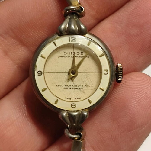 Vintage watch used Swiss made anti-magnetic