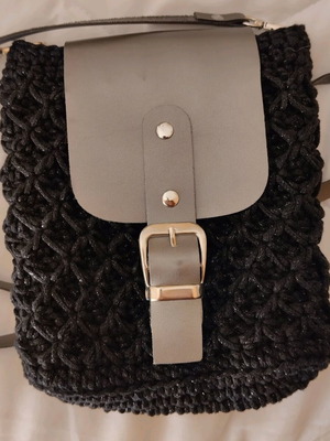 Handmade crossbody bag new black