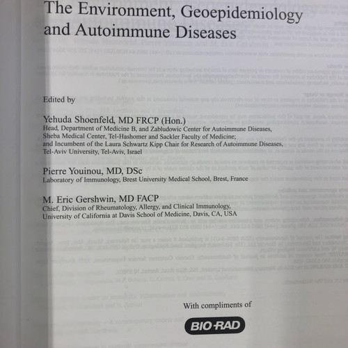 Book Geoepidemiology of Autoimmune Diseases new