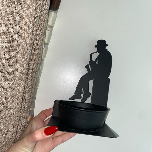 Coins Holder used with saxophone player figure for decoration