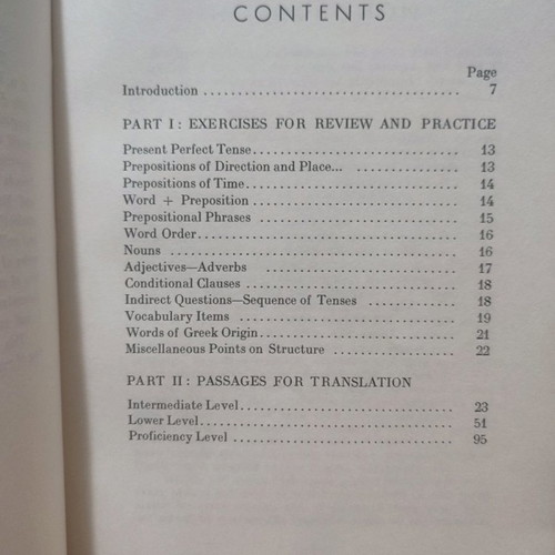Translation Through Exercises & Passages used