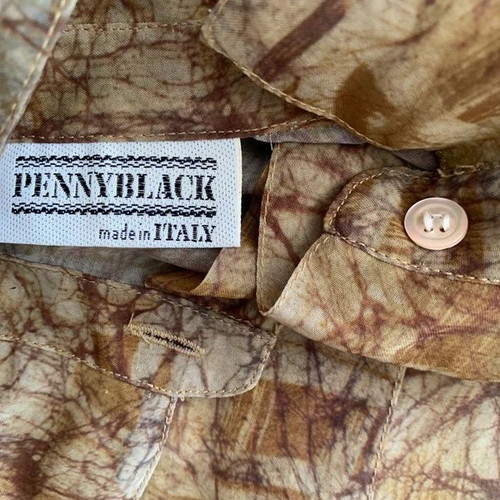 Pennyblack blouse XL fits XXL like new, beige and brown