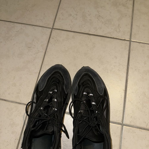 Adidas athletic shoes, black, size 44.5