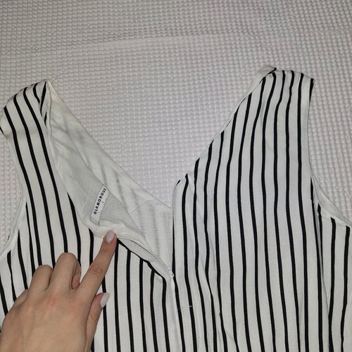 Striped one-piece jumpsuit like new, size L