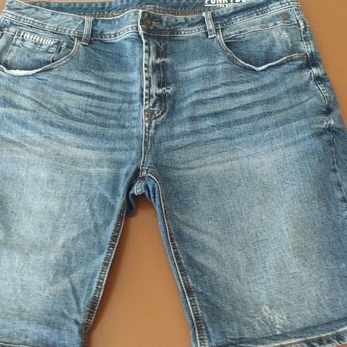Funky Buddha men's denim shorts W38 slim fit, medium blue