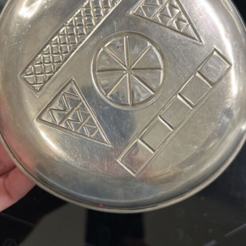 Silver bowl 925 stamped vintage, 13 cm diameter