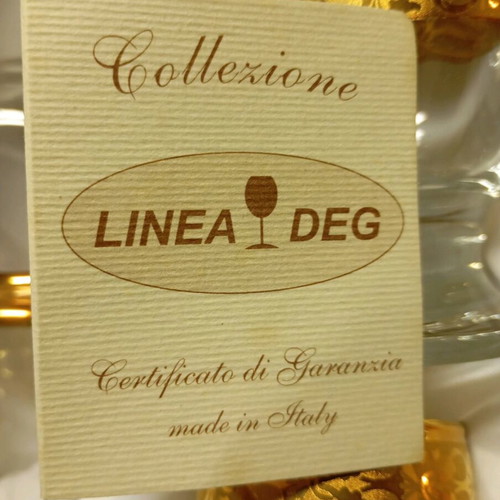 Linea Deg Handmade Authentic Italian Carafe and Glasses Set new