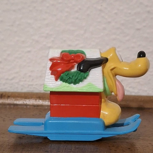 Disney Pluto Christmas House PVC like new