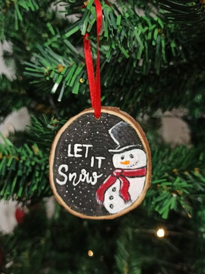 Handmade wooden ornament new